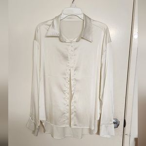 Satin Button Up Blouse